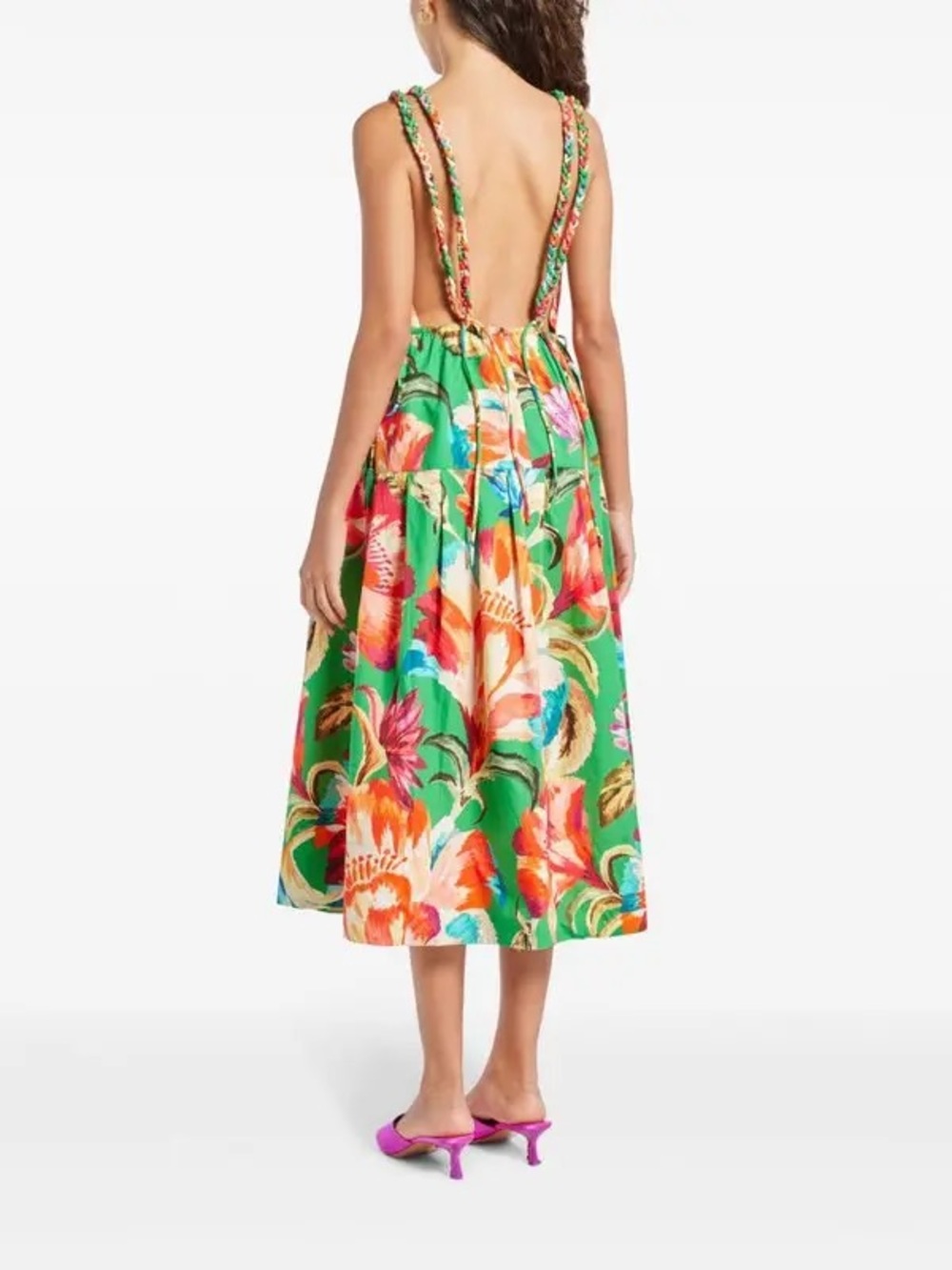 NWT FARM Rio Tropicart Midi Dress